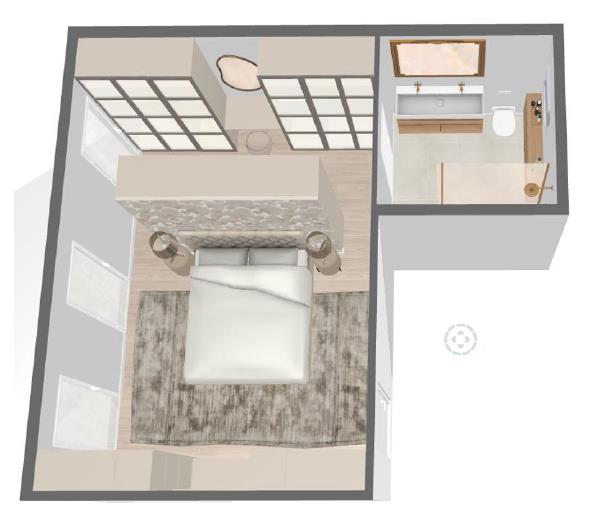 Maquette master bedroom projet Bulle